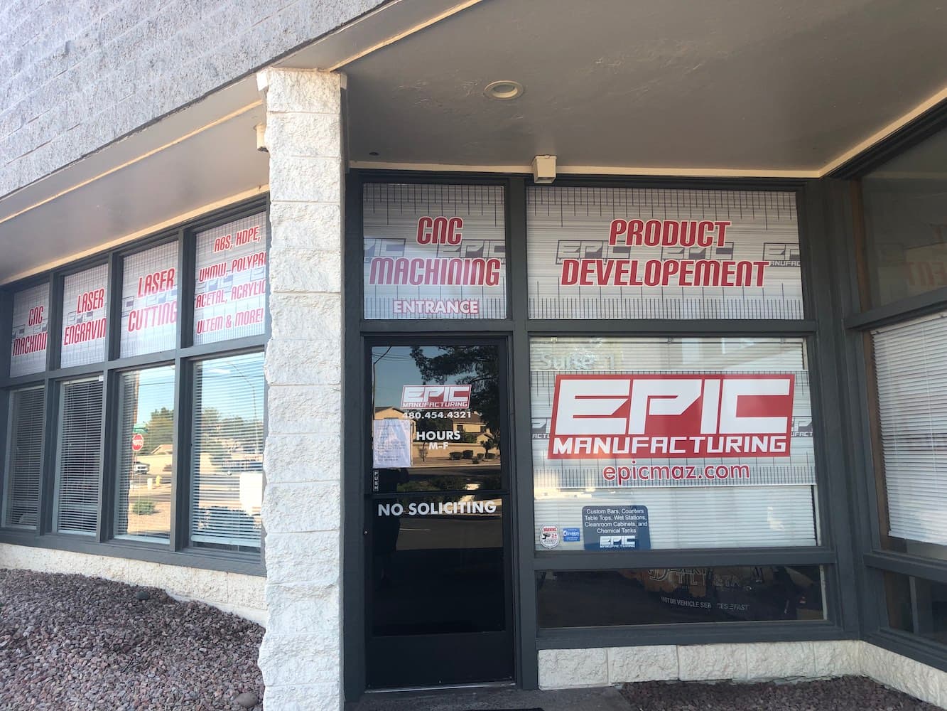 Epic Manufacturing Gilbert Arizona Storefront